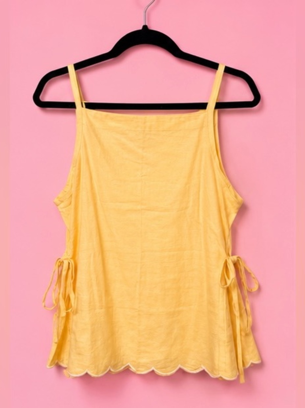 Old Navy Yellow Scallop-Hem Side-Tie Camisole